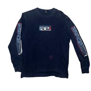 AMERICAN EAGLE OUTFITTERS | MENS LONG SLEEVE CREW NECK GRAPHIC TEE SMALL
